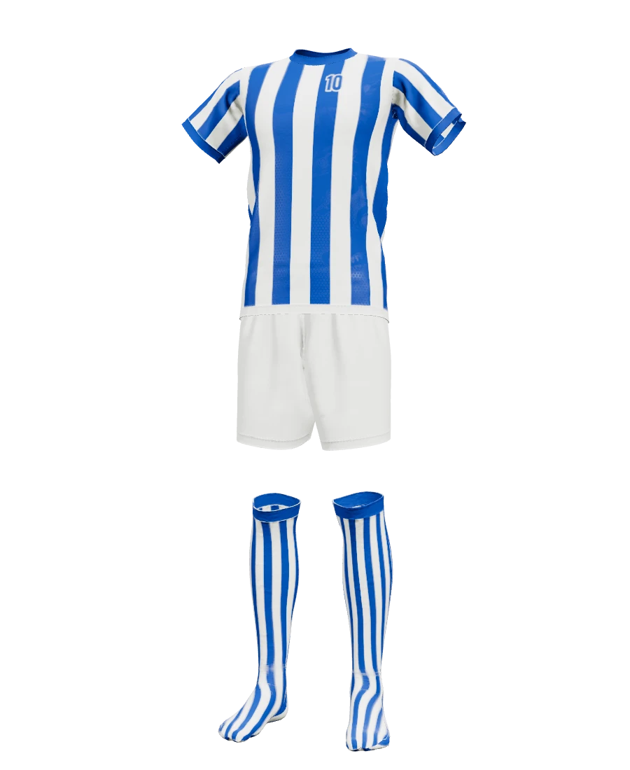 Equipamento completo — desenho Clube, render 3D